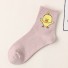 Dámske ponožky s kuriatkom staroružová