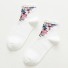 Dámske ponožky s kvetinami biela