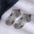 Dámske ponožky s listami konope sivá