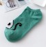 Dámske ponožky s mačičkami zelená