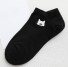 Dámske ponožky s mačičkou - 3 páry čierna