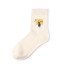 Dámske ponožky s malými obrázkami biela