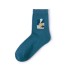 Dámske ponožky s malými obrázkami modrá