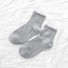 Dámske ponožky s plameniakmi sivá
