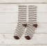 Dámske ponožky s prúžkami hnedá
