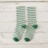 Dámske ponožky s prúžkami zelená