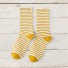 Dámske ponožky s prúžkami žltá
