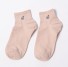 Dámske ponožky s psíkov svetlo ružová