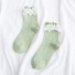 Dámske ponožky s volánikmi zelená
