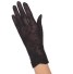 Dámske priesvitné rukavice s čipkou čierna