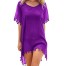 Dámske priesvitné šaty P262 fialová
