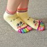 Dámske prstové ponožky s očami žltá