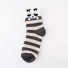 Dámske pruhované ponožky so zvieratkami tmavo sivá