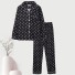 Dámské pyžamo s puntíky P3135 černá