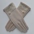 Dámske rukavice s čipkou J3119 svetlo sivá
