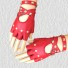 Dámske rukavice s cvoky červená