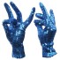 Dámske rukavice s flitrami modrá
