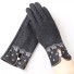 Dámské rukavice s květinami J823 šedá