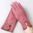 Dámske rukavice s kvetinami J823 svetlo ružová