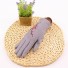 Dámske rukavice s kvetmi svetlo sivá