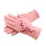 Dámské rukavice s květy růžová