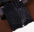 Dámské rukavice s leopardím vzorem černá