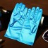 Dámske rukavice saténové svetlo modrá