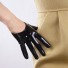 Dámske rukavice z lesklej umelej kože čierna