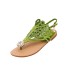 Dámske sandále s ozdobou zelená