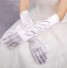 Dámske saténové rukavice biela