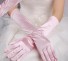 Dámske saténové rukavice svetlo ružová