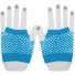 Dámske sieťované rukavice bezprsté svetlo modrá