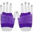 Dámské síťované rukavice bezprsté fialová