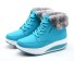 Dámské stylové boty na zimu J1771 modrá