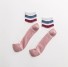 Dámske štýlové transparentné ponožky ružová