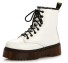Dámské stylové zimní kotníkové boty J1784 bílá