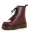 Dámské stylové zimní kotníkové boty J1784 červená