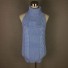 Dámske svetrové mini šaty s odhaleným chrbátom modrá