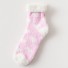 Dámske teplé ponožky so srdiečkami ružová