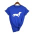 Dámské tričko s potiskem jezevčíka modrá