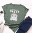 Dámské tričko s potiskem ovce armádní zelená