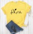 Dámske tričko s vegan symbolom žltá