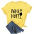 Dámske tričko s vtipnou potlačou vína B315 žltá