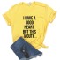 Dámské tričko s vtipným potiskem B324 žlutá