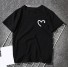 Dámské tričko se srdcem A791 černá
