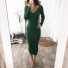 Dámske úpletové šaty Francesca tmavo zelená