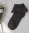 Dámske volánikové ponožky čierna