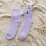 Dámske zimné ponožky - Mačička fialová