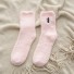 Dámske zimné ponožky - Mačička ružová