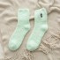 Dámske zimné ponožky - Mačička zelená
